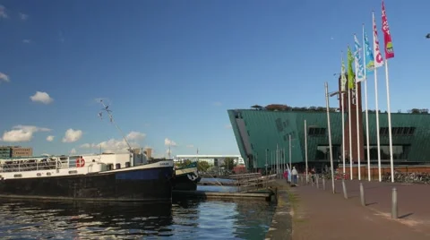 Nemo Science Center in Amsterdam Stock Footage 56852636