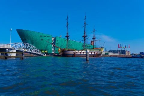 Nemo (science) museum, designed by renzo piano, amsterdam, netherlands Stock Photos