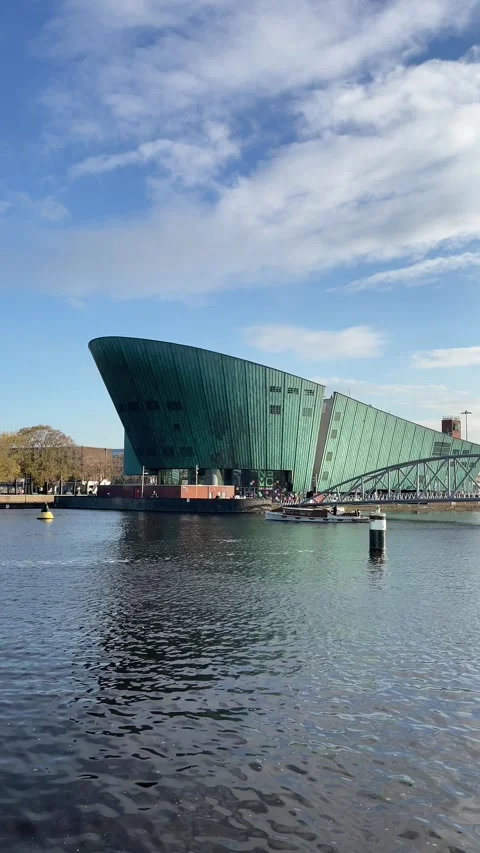The NEMO Science Museum waterfront, cityscape Video stock 270323014