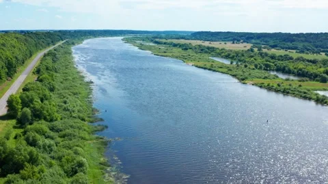Nemunas, the largest river in Lithuania Stock-Footage 290523632
