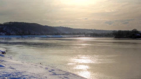 Nemunas &amp; Neris River Confluence Stock Footage 93782200