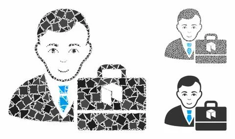 Neo accounter Composition Icon of Unequal Elements Illustrazione stock