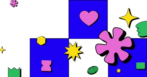 Neo brutalism loop 4k animated background Stock Footage 219913688