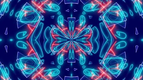 A neo-geo 3d rendering of some psychedelic backdrop with whirling blue ovals  Illustrazione stock