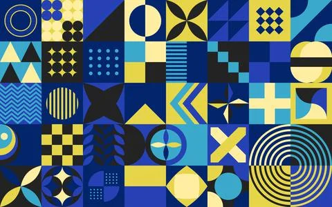 Neo Geometric Flat Seamless Background pattern abstract vector for poster flyer Stock Illustration