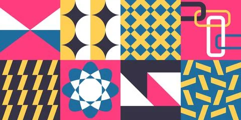 Neo Geometric pattern Illustrazione stock