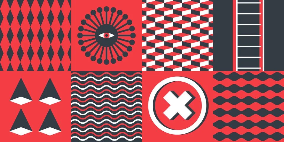 Neo Geometric pattern Stock Illustration