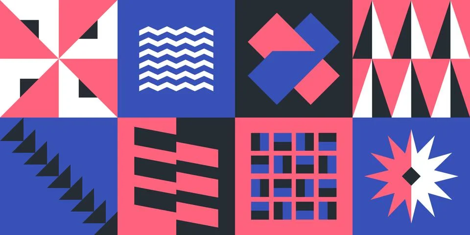 Neo Geometric pattern Stock Illustration