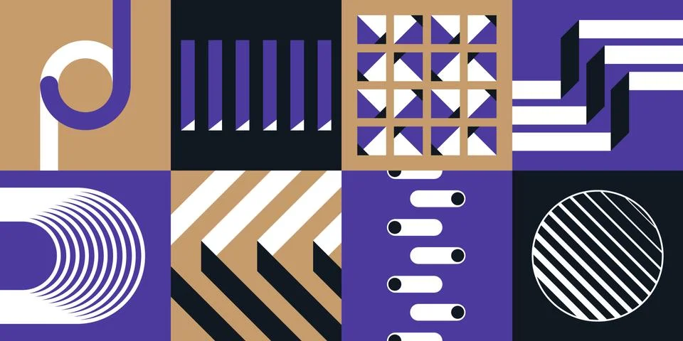 Neo Geometric pattern Stock Illustration