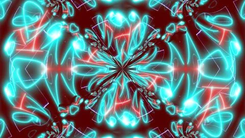 A neo-impressionist 3d illustration of some psychedelic backdrop with flying  Stock Illustration