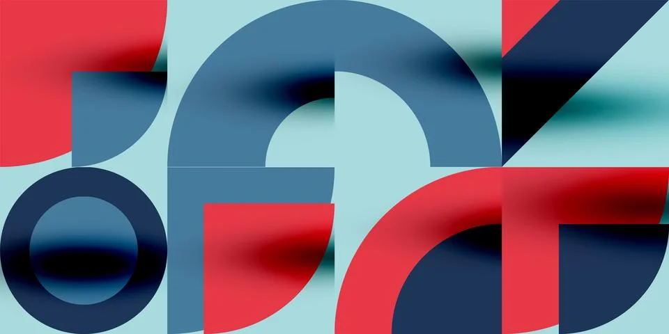 Neo memphis geometric pattern with circles, squares. Pop art abstract background Illustrazione stock