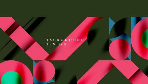 Neo memphis geometric pattern with circles, squares and lines. Pop art abstract Illustrazione stock