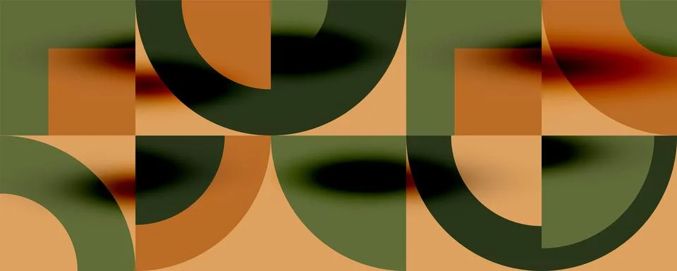 Neo memphis geometric pattern with circles, squares. Pop art abstract background Illustrazione stock