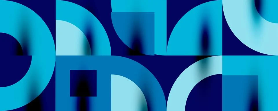 Neo memphis geometric pattern with circles, squares. Pop art abstract background イラスト素材