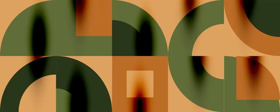 Neo memphis geometric pattern with circles, squares. Pop art abstract background Stock Illustration