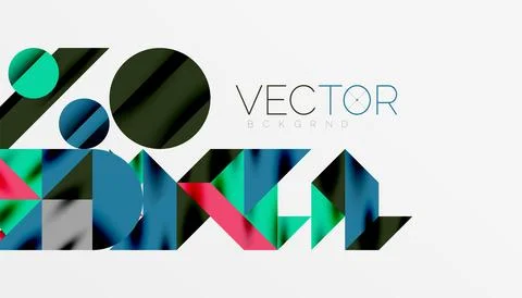 Neo memphis geometric pattern with circles, squares and lines. Pop art abstract Illustrazione stock