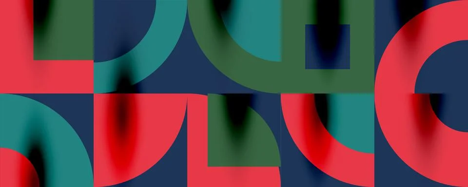 Neo memphis geometric pattern with circles, squares. Pop art abstract background イラスト素材