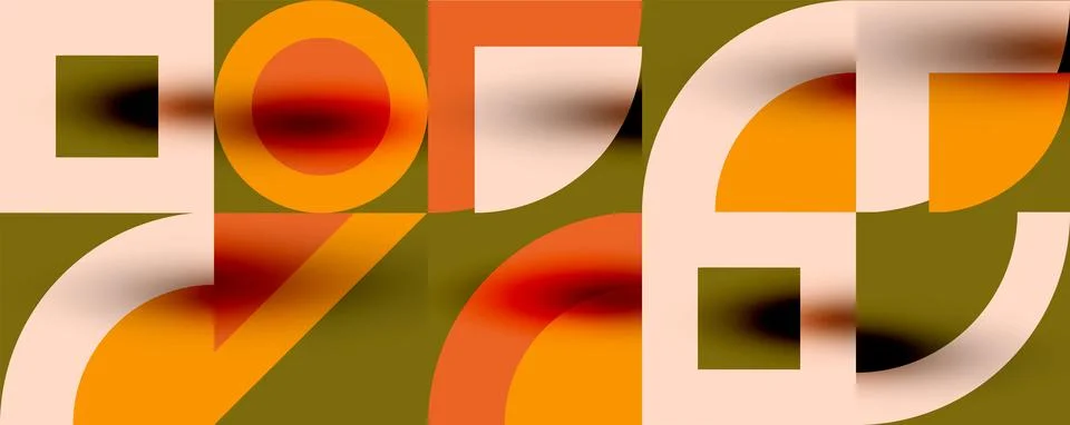 Neo memphis geometric pattern with circles, squares. Pop art abstract background Illustrazione stock