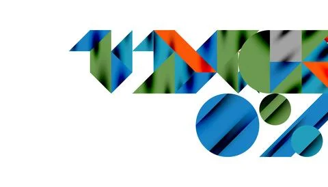 Neo memphis geometric pattern with circles, squares and lines. Pop art abstract Illustrazione stock