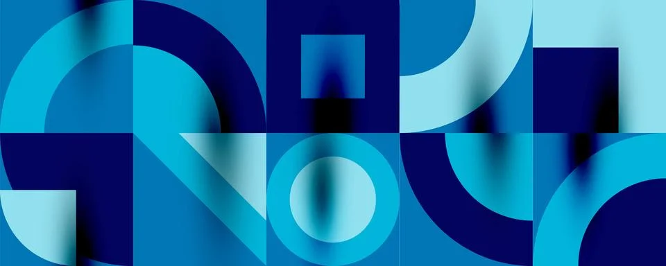 Neo memphis geometric pattern with circles, squares. Pop art abstract background 스톡 일러스트