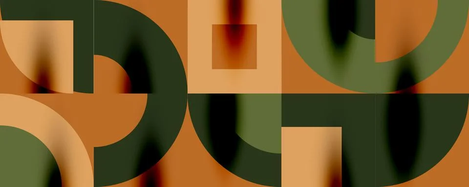 Neo memphis geometric pattern with circles, squares. Pop art abstract background Stock Illustration