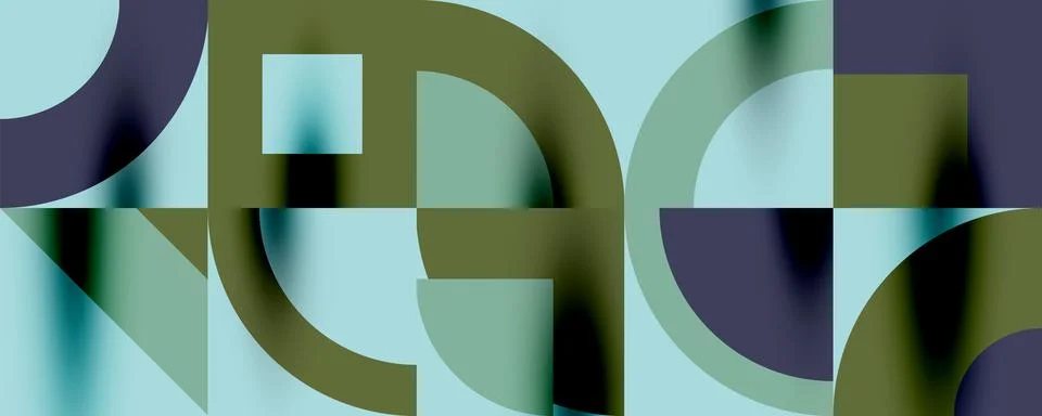 Neo memphis geometric pattern with circles, squares. Pop art abstract background 스톡 일러스트