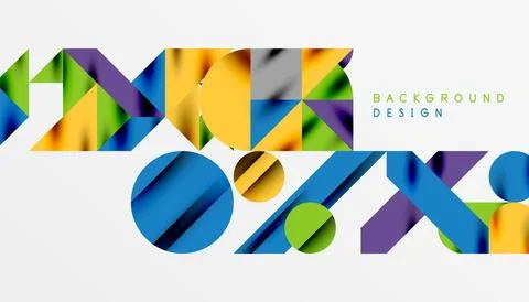 Neo memphis geometric pattern with circles, squares and lines. Pop art abstract イラスト素材