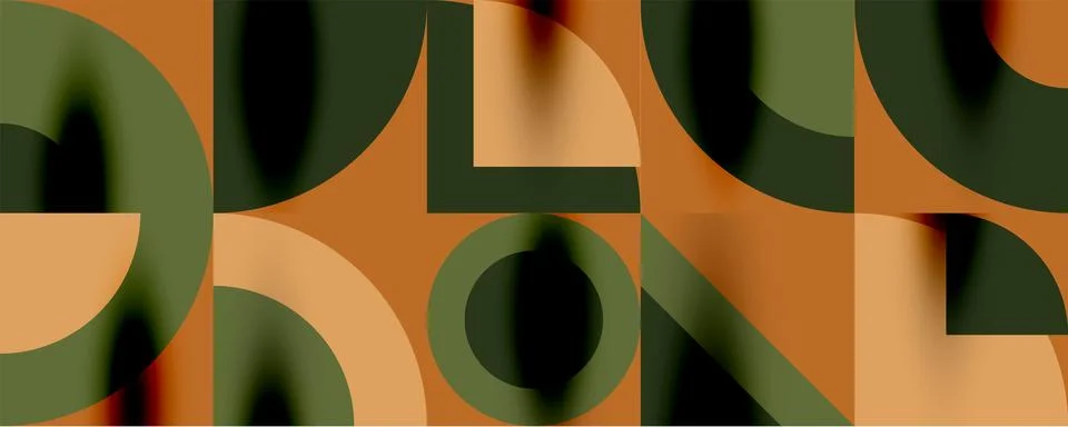 Neo memphis geometric pattern with circles, squares. Pop art abstract background Illustrazione stock