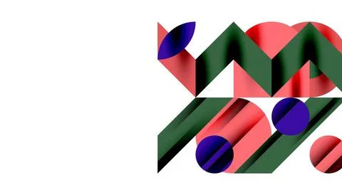 Neo memphis geometric pattern with circles, squares and lines. Pop art abstract イラスト素材