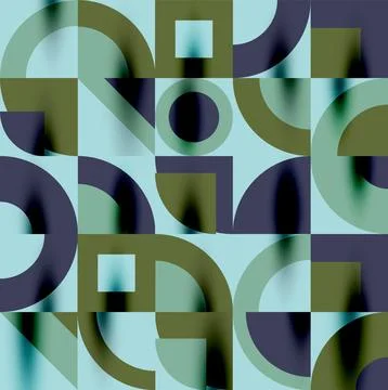 Neo memphis geometric pattern with circles, squares. Pop art abstract background Stock Illustration