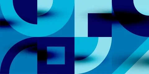 Neo memphis geometric pattern with circles, squares. Pop art abstract background Illustrazione stock