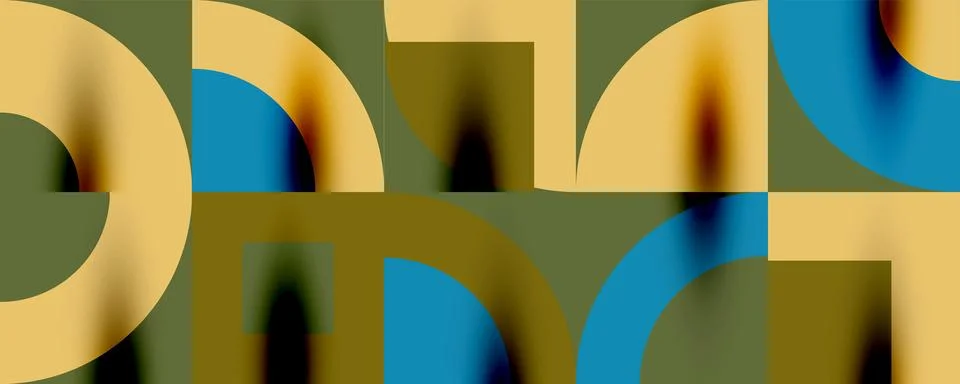 Neo memphis geometric pattern with circles, squares. Pop art abstract background 스톡 일러스트