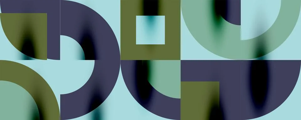 Neo memphis geometric pattern with circles, squares. Pop art abstract background Stock Illustration