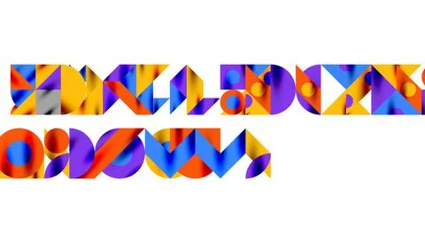 Neo memphis geometric pattern with circles, squares and lines. Pop art abstract Stock Illustration