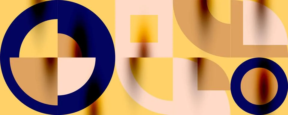 Neo memphis geometric pattern with circles, squares. Pop art abstract background Stockillustratie