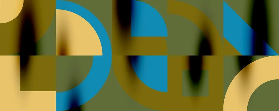 Neo memphis geometric pattern with circles, squares. Pop art abstract background 스톡 일러스트