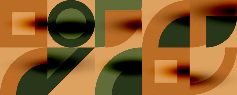 Neo memphis geometric pattern with circles, squares. Pop art abstract background Stock Illustration