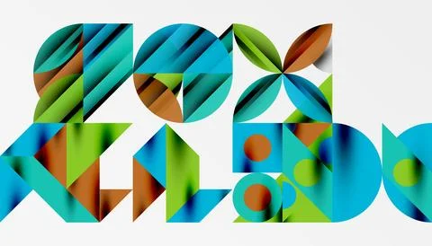 Neo memphis geometric pattern with circles, squares and lines. Pop art abstract Stock Illustration