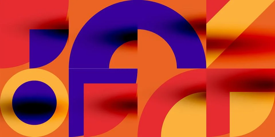 Neo memphis geometric pattern with circles, squares. Pop art abstract background Illustrazione stock