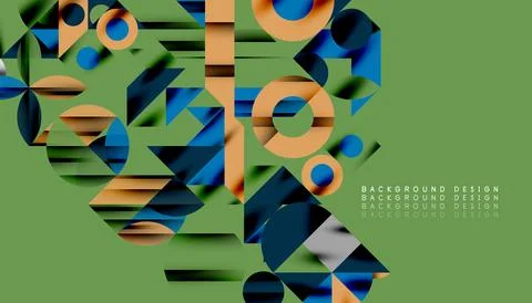 Neo memphis geometric pattern with circles, squares and lines. Pop art abstract 스톡 일러스트