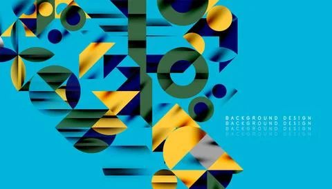 Neo memphis geometric pattern with circles, squares and lines. Pop art abstract 스톡 일러스트