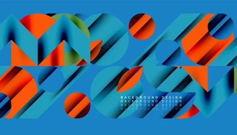 Neo memphis geometric pattern with circles, squares and lines. Pop art abstract Illustrazione stock