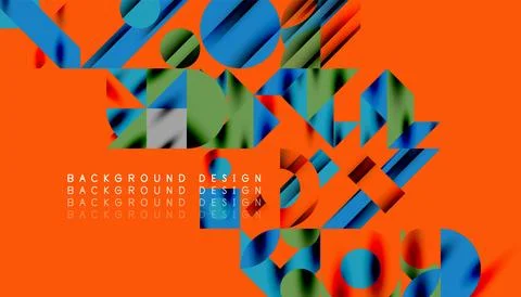 Neo memphis geometric pattern with circles, squares and lines. Pop art abstract 库存插图