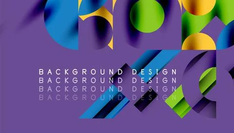 Neo memphis geometric pattern with circles, squares and lines. Pop art abstract Stock Illustration