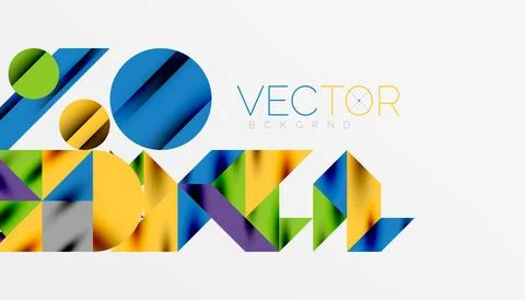 Neo memphis geometric pattern with circles, squares and lines. Pop art abstract Illustrazione stock