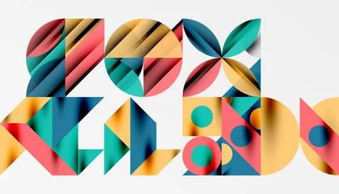 Neo memphis geometric pattern with circles, squares and lines. Pop art abstract 스톡 일러스트
