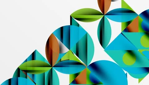 Neo memphis geometric pattern with circles, squares and lines. Pop art abstract Illustrazione stock