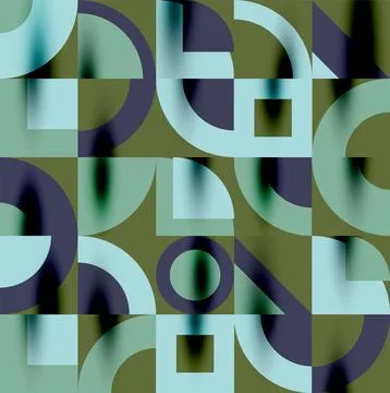 Neo memphis geometric pattern with circles, squares. Pop art abstract background Illustrazione stock