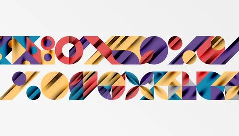 Neo memphis geometric pattern with circles, squares and lines. Pop art abstract Illustrazione stock