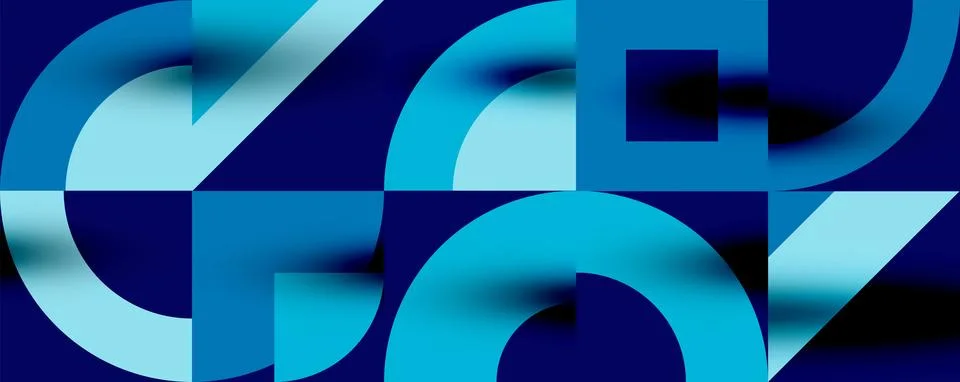 Neo memphis geometric pattern with circles, squares. Pop art abstract background Illustrazione stock